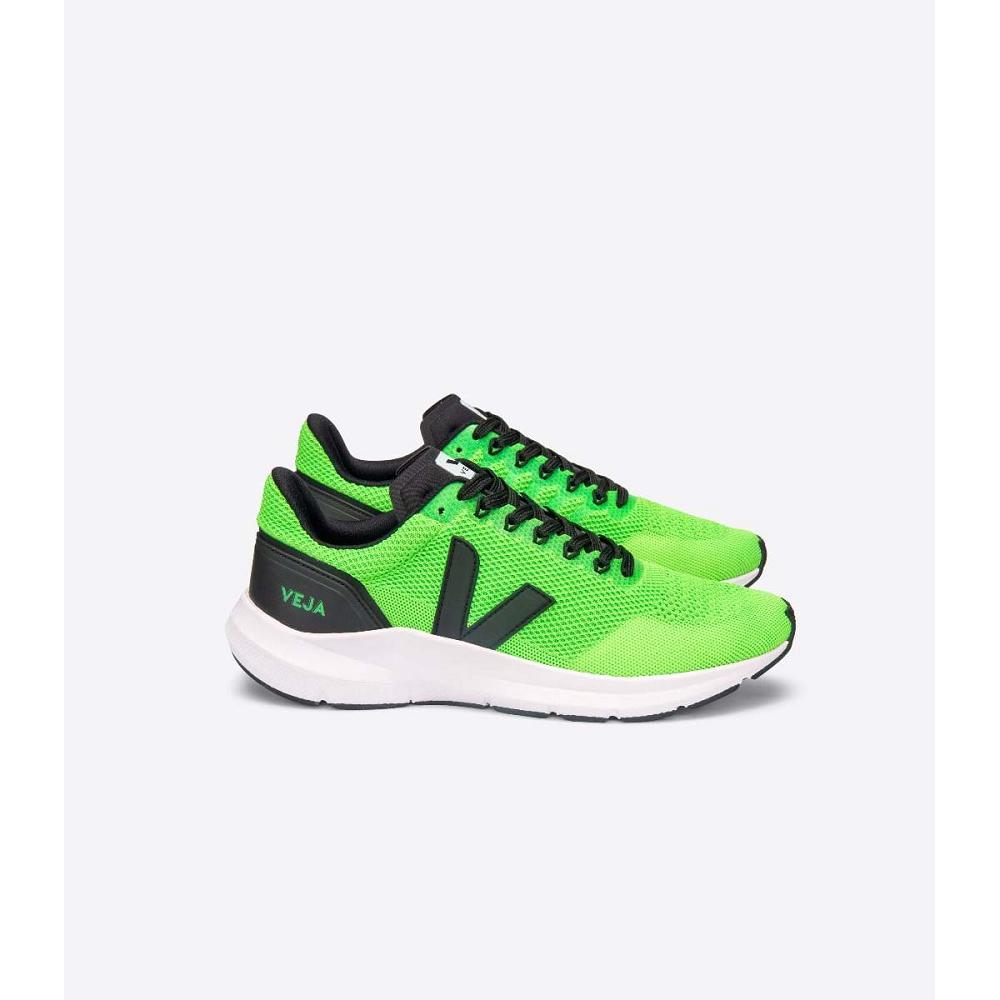 Men\'s Veja MARLIN V-KNIT Running Shoes Green | ZA 142QMA